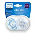 thumbnail image 3 of Philips Avent Ultra Air Pacifier 6-18m, whale/paw decos, mixed case, 2 pack, SCF085/06, 3 of 3