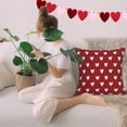 thumbnail image 4 of Valentines Pillow Covers 18X18 Set of 4, Love Heart Valentine Throw Pillow Covers Wedding Cushion Case Decoration for Sofa Couch Bed, 4 of 6