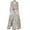 Beige, variant on ZANZEA Women Printed Lapel Long Sleeves Pleated A Swing Dress With Pockets