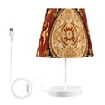thumbnail image 2 of Boho Pattern LED Desk Lamp Table Lamp USB Bedside Nightstand Small Lamp for Bedroom Living Room Kids Room, 2 of 8