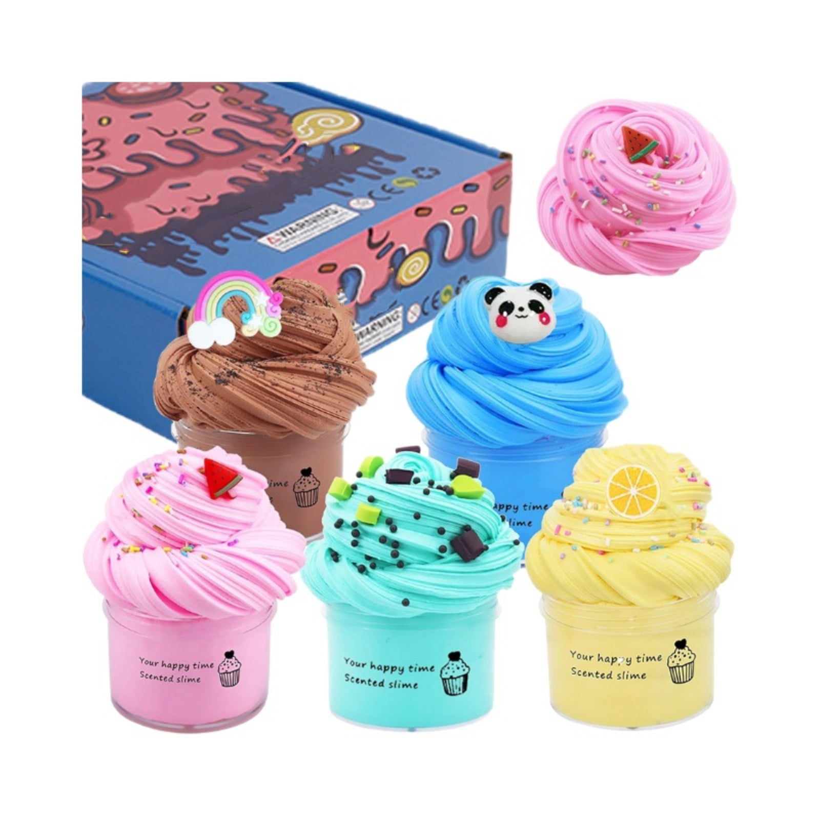 Modeling Material Cloud Modeling Material 5 Pack Scented Fluffy Modeling Material Kit Relaxation Toys for Student Boys and Girls Kids Birthday Gift Party Favor