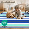 thumbnail image 4 of ODIKA 6'x9' Welcome Door Striped Wide Nautical Border Motif Front Layered Washable Area Rug None Non-Slip, Easy Care, for Family Room, Living Mater Bedroom, 4 of 7