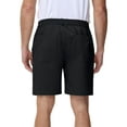 thumbnail image 4 of Pdbokew Men's Cargo Stretch Short 6 Pockets Include 2 Zipper Pocket Comfortable Elastic Waist Causal Work Shorts Golf Hiking Short Black 32, 4 of 9