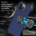 thumbnail image 3 of Kick Stand Case for iPhone 13 Pro Heavy Duty with Magnetic Ring Case {Shock Proof-Built in Kickstand - Dual Layer Rubber- iPhone 13 Pro} Color Blue - By Entronix, 3 of 7