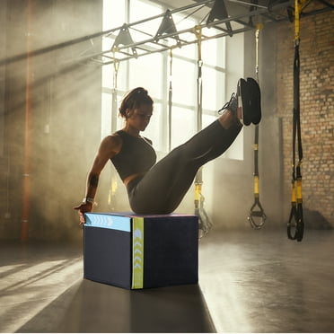KFFKFF 16/14/12 Inch 3 in 1 Plyometric Jump Box Fitness Exercise Plyo Box Cotton