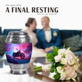 thumbnail image 4 of JAGASY Bike Mini Urns for Human Ashes Keepsake, Blue Urn for Ashes Adult Male, Forest Trees Decorative Urns for Boys, Pink Small Handmade Urn for Girls, (3 Inch), 4 of 7