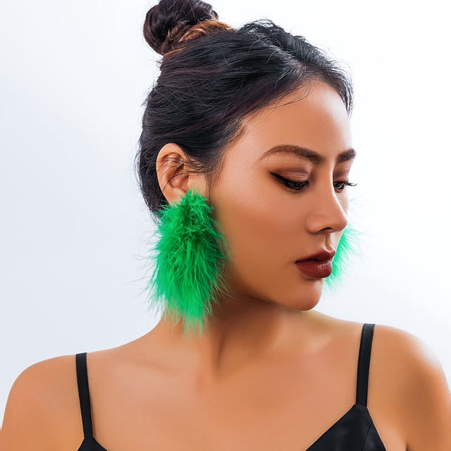 Style Party Short chocker Sweet Cool Feather Collar Ribbon Niche Performance Necklace