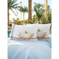 thumbnail image 6 of Outdoor Pillows Waterproof, White Pumpkin Fall Bedding Throw Pillows with Insert for Couch Sofa Bed, Thanksgiving Botanical Grey Striped 12x20 Inch Pillowcases Decorative Patio Pillow Set of 2, 6 of 8