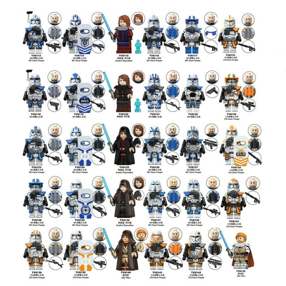 JoyRide 501st 212st Clone Trooper Obi-Wan 30PCS Block Figures – Anime Character Dolls for Kids’ Creative Play & Gifts