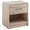 Natural, variant on Costway Modern Nightstand Bedside Table with Drawer Open Storage Shelf for Small Spaces Dark Gray