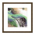 thumbnail image 1 of Yamamoto Shunkyo Spring Mountain Painting 8X8 Inch Square Wooden Framed Wall Art Print Picture with Mount, 1 of 4