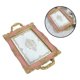 thumbnail image 1 of Bandeja decorativa BLESIY espejo tocador rectangular 16 pulgadas Rosa Rosado, 1 of 8