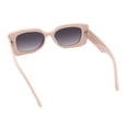 thumbnail image 5 of Womens Star Stud Rectangle Mod Thick Temple Plastic Retro Sunglasses Pink - Smoke, 5 of 5
