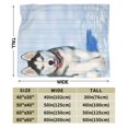 UltraSoft Micro Fleece Blanket,Dog Husky Simple Puppy Winter Snow
