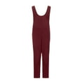 thumbnail image 5 of Lilgiuy Women Sleeveless Dungarees Loose Cotton Long Playsuit Jumpsuit Pants Trousers Petite Classic Allure Fit Proportioned Pant, 5 of 5
