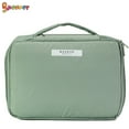 thumbnail image 3 of Spencer 9" Portable Travel Makeup Storage Bag Multifunction Waterproof Cosmetic Organizer Makeup Brushes Train Case with Inner Pouch for Women Girls (Green), 3 of 9