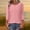 Pink, variant on jtjvou Womens 3/4 Length Sleeve Tops Dressy Casual Blouses Loose Fit Round Neck Shirts Summer Work Office Outfit Gray XXL