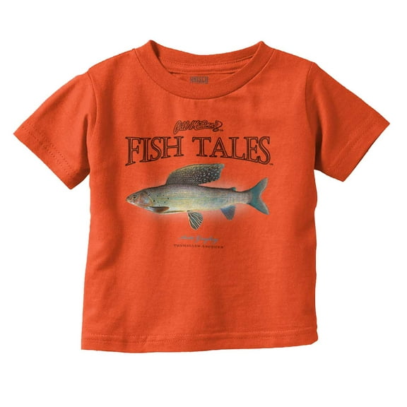 Gill McFinn Grayling Fishing Fisher Toddler Boy Girl T Shirt Infant Toddler Brisco Brands 12M