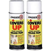 Zinnser 03688 Covers Up Stain Sealing Ceiling Paint, White 2 Pack