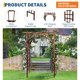 thumbnail image 3 of Garvee arco de jardín de madera de 85 pulgadas, fabricado en abeto sólido con enrejado para plantas trepadoras, ideal para bodas, patio, jardín y decoración exterior, 3 of 6