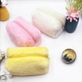 thumbnail image 2 of Cosmetic Bag Candy Color Plush Square Portable Large Capacity Toiletry Bag for Vacation, 2 of 7