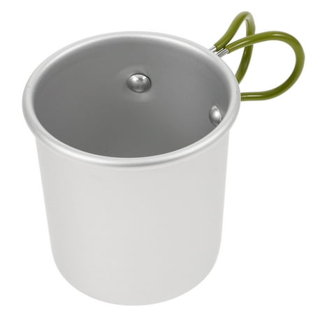 FRCOLOR Aluminium Alloy Portable Folding Handle Coffee Mug Metal Drinking Cup Camping Coffee Mug