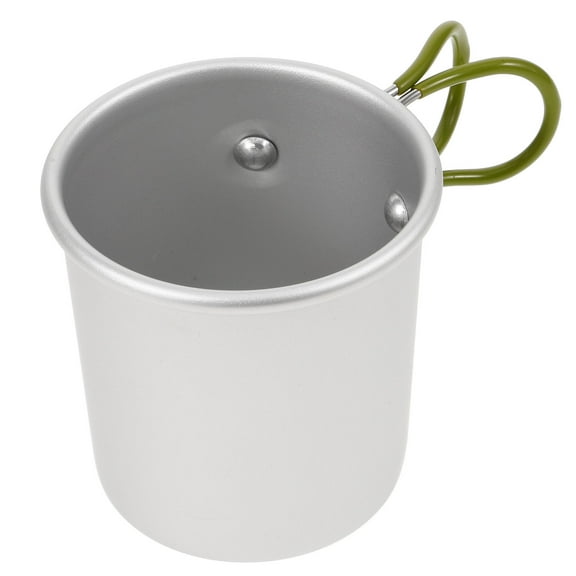FRCOLOR Aluminium Alloy Portable Folding Handle Coffee Mug Metal Drinking Cup Camping Coffee Mug
