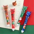thumbnail image 3 of Christmas 10 Colors Cute Ballpoint Pen Retractable Christmas Animal Ballpoint Pens for Office School Supplies Students, 3 of 4