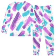 thumbnail image 2 of FORMRS Long Sleeve Top and Pants Pajama Set for Niños 2-Piece Sleepwear, Sizes 18M-8Y, Purple Drawing, 2 of 6