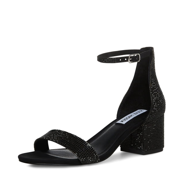 Sandalia con tacón Steve Madden Irenee para mujer, color negro, talla 9.5
