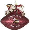 thumbnail image 2 of Minnesota Vikings 5 1/2" Peggy Abrams Glass Football Ornament, 2 of 2