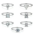 thumbnail image 3 of K-KED 1CT D Color Real Moissanite Solitaire Engagement Ring 925 Silver GRA Certificate, 3 of 9
