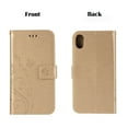 thumbnail image 2 of iPhone XS Max Wallet Case, Dteck Embossed Flower Butterfly Magnetic Flip PU Leather Folio Stand Case Cover Built-in Card Slots & Money Pocket, with wrist Strap, For Apple iPhone XS Max, Gold, 2 of 6
