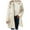 White-01, variant on HTNBO Winter Women's Double Breasted Lapel Neck Flannelette Coat, Long Cardigan Faux Fur Warm Outwear Jackets