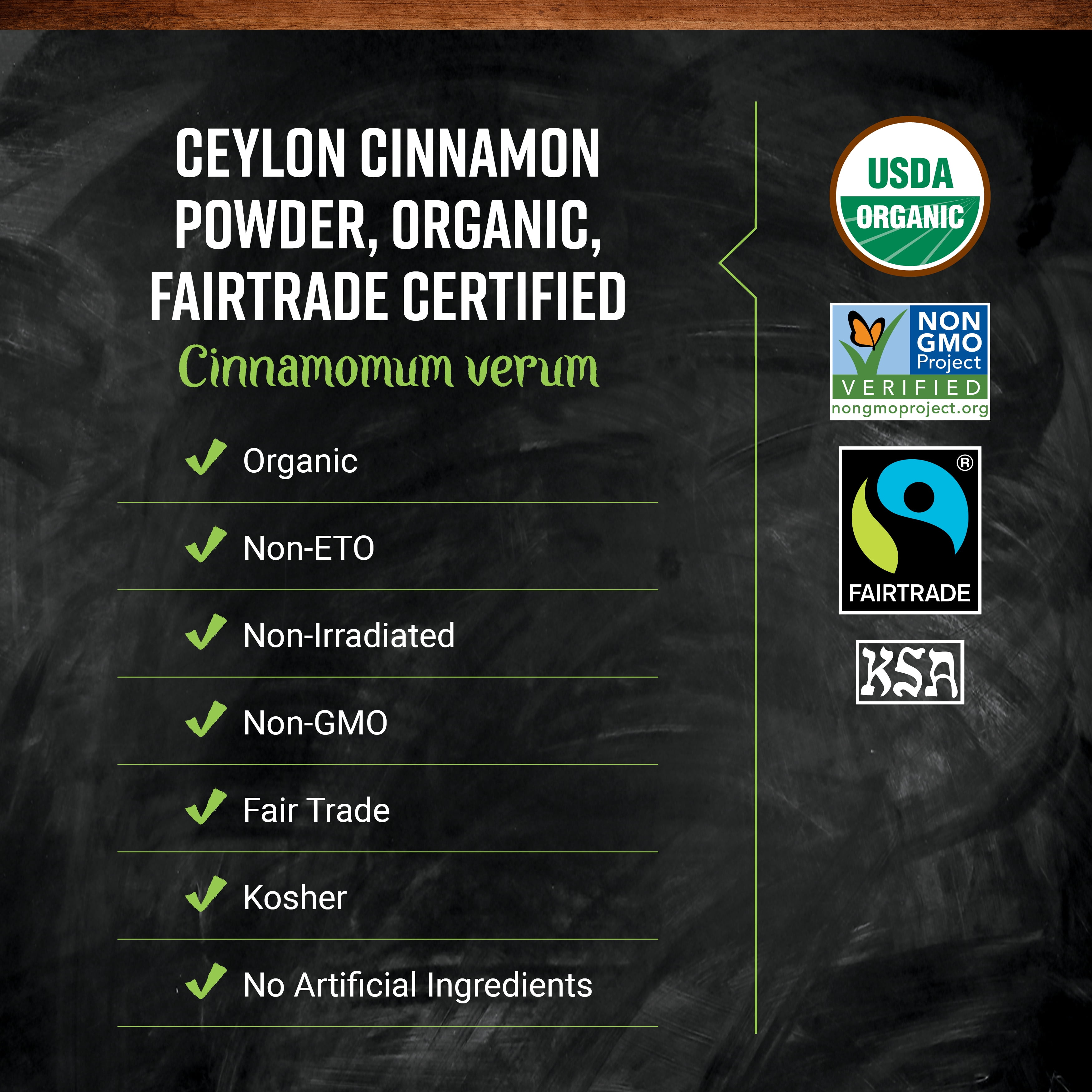 Frontier Co-op Fair Trade Certified Organic Ceylon Cinnamon Powder, 5.57 oz Bag
