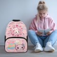 thumbnail image 2 of Aplkyhs School Backpack for Ages 6-18 Large Capacity Ergonomic Padded Adjustable Straps for Elementary Middle High School Boys and Girls Back to School Pink Cute Axolotl, 2 of 7