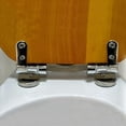 thumbnail image 4 of Bisagra para asiento de inodoro de aleación de zinc, diseño moderno de fácil instalación, adecuada para inodoros de diferentes tamaños, superficie cromada a prueba de óxido, paquete de 2, 4 of 5