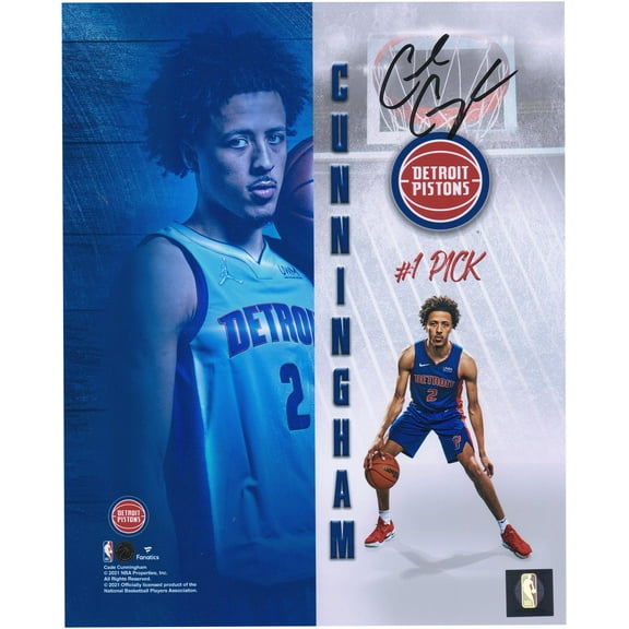 Cade Cunningham Detroit Pistons Autographed 8" x 10" Rookie Photoshoot Photograph - Fanatics Authentic Certified