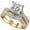 Yellow, variant on 14K Rose Gold-Plated Bridal Set 2 CT Princess Cut White Diamond Engagement Ring with Curved Wedding Band 925 Sterling Silver Anniversary Gift For Women