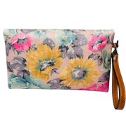 Patricia Nash Women's Tooled Leather Valerie Fold Over Wristlet Flowers Gift Box