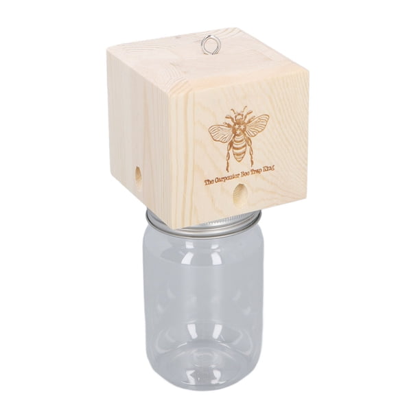 Trampa Para Abejas De Carpintero De Madera, Funcional, Fácil Instalación, Trampa Para Abejas De Carpintero Que Cuelga Para Terrazas De Aleros