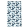 thumbnail image 1 of Fotbe Cute Shark Toalla Premium con Patrón, Toalla de Microfibra de Secado Rápido, Ligera y Altamente Absorbente (27.5x16in), Ideal para Uso Diario, 1 of 6