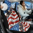 thumbnail image 2 of Uorisanigo Car Seat Covers, 2-Pack Universal Sideless American Flag Eagle Front Seat Covers Washable Seats Cushion for Most Cars, Auto Interior Accessories, Easy Installation, 2 of 7