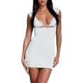 thumbnail image 2 of Coduop Women's Sexy O-Neck Short/Long Sleeve Backless Mini Bodycon Dress, 2 of 8
