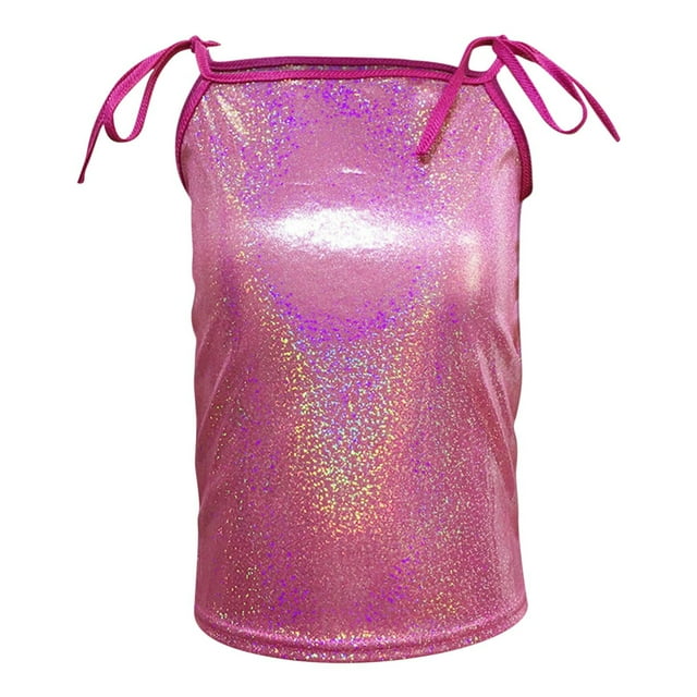 VEKDONE Robe de Performance pour Enfants Été Bretelles Taille Sans Manches Longue Bretelles Pailletées pour Enfants