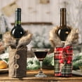 thumbnail image 2 of Funda para Botella de Vino de Navidad, 2 Piezas Bolsas de Decoración Navideña para Botellas, Funda para Botella de Vino para Decoraciones, para Decoración de Mesa de Fiesta de Cena en Casa(Ropa), 2 of 5