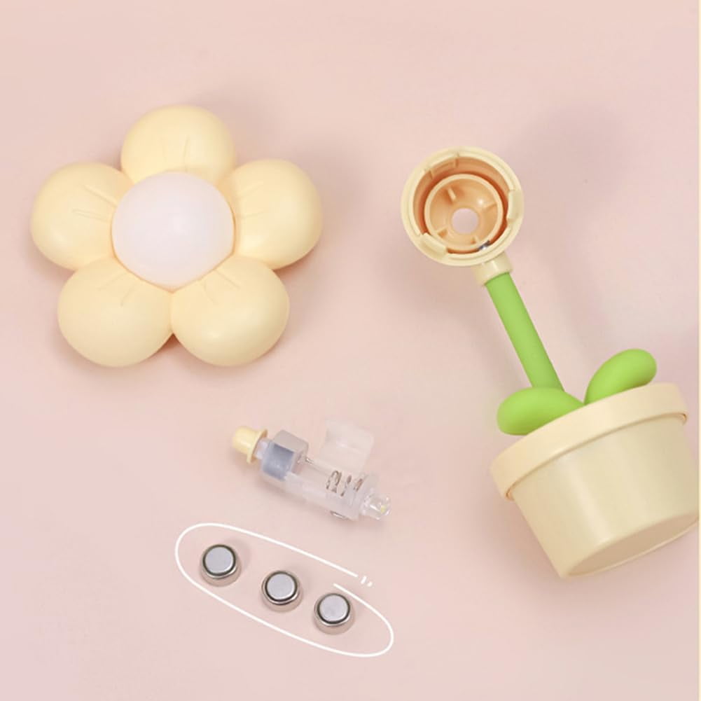 LINLIN Night Light Kids,Mini Cute Flower Night Lights,Creative Bedside Lamp Adjustable Cute Flower Ambient Light Night Lamp,Baby Night Light for Kids Boys Girls Childrens Students Gift