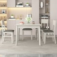 thumbnail image 2 of VECELO Dining Table Set For 4, 5-Piece Modern Table With Drawer And 4 Chair, Padded Seats, Space-saving Dining Room Set For Home, Apartment, 2 of 6