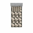 thumbnail image 2 of Floral Bedding Set with Sheet & Covers, Poppy Flowers Vintage with Abstract Floral Arrangement Nature Blossom, Printed Bedroom Decor 2 Shams, 4 Sizes, Tan Charcoal Grey Red, by Ambesonne, 2 of 3