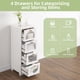thumbnail image 5 of Yeshouse Mueble de baño independiente con 4 cajones, mueble de almacenamiento de madera pequeño de 11,8 x 11,8 x 33,1 pulgadas, para baño, sala de estar y apartamento., 5 of 7